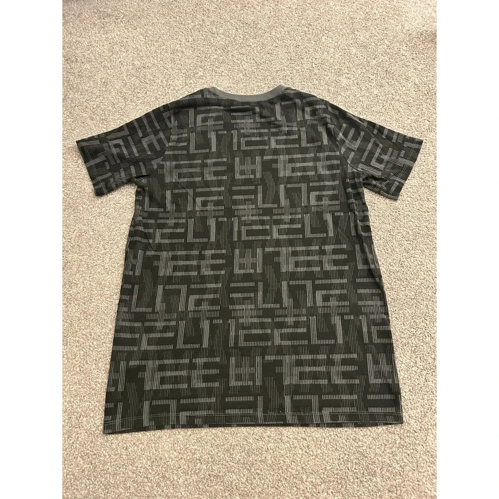 Nike Elite T-Shirt Boys XL Black Gray‎ Dri-FIT Athletic Geometric Print Tee